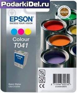 Картридж Epson Т041 цв.ор