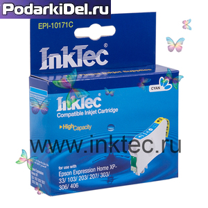 Струйный картридж Epson T1712 Cyan, InkTec Струйный картридж Epson T1712 Cyan, InkTec