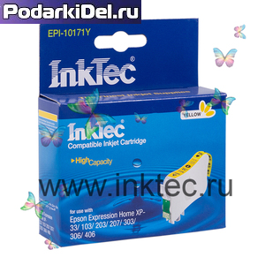 Струйный картридж Epson T1714 Yellow, InkTec Струйный картридж Epson T1714 Yellow, InkTec