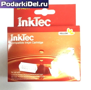 Струйный картридж Canon CLI-451Y Yellow (BPI-451Y), InkTec Струйный картридж Canon CLI-451Y Yellow (BPI-451Y), InkTec