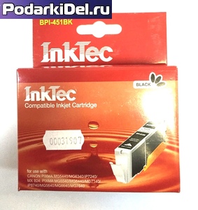 Струйный картридж Canon CLI-451Bk Photo Black (BPI-451Bk), InkTec Струйный картридж Canon CLI-451Bk Photo Black (BPI-451Bk), InkTec